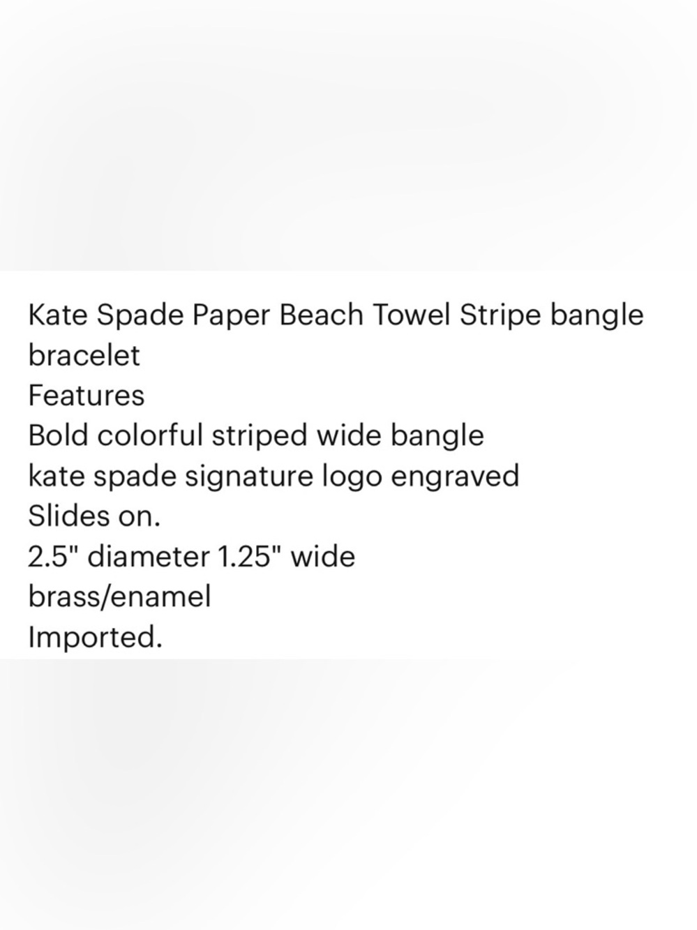 Kate Spade Bangle in beach towel print - Picture 8 of 8